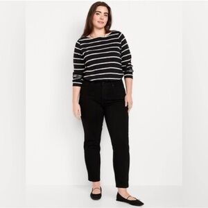 Old Navy High Rise O. G. Straight Secret Smoothly Pockets Black Jeans